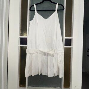 Avantlook Drop Waist Pleated Mini Dress